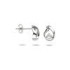 oorknoppen zirkonia zilver gerhodineerd - Afbeelding 3
