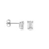 oorknoppen zirkonia zilver gerhodineerd - Afbeelding 3
