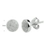 oorknoppen zirkonia zilver gerhodineerd - Afbeelding 3