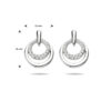 oorknoppen zirkonia zilver gerhodineerd - Afbeelding 4