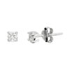 oorknoppen zirkonia zilver gerhodineerd
