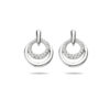 oorknoppen zirkonia zilver gerhodineerd