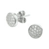 oorknoppen zirkonia zilver gerhodineerd