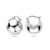 oorringen 18 mm zilver gerhodineerd - Afbeelding 3