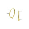 oorringen bolletje 14K geelgoud - Afbeelding 3