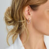 oorringen zirkonia zilver gerhodineerd - Afbeelding 2