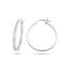 oorringen zirkonia zilver gerhodineerd - Afbeelding 3