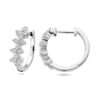 oorringen zirkonia zilver gerhodineerd - Afbeelding 3