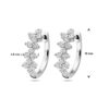 oorringen zirkonia zilver gerhodineerd - Afbeelding 4