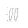 oorringen zirkonia zilver gerhodineerd - Afbeelding 4