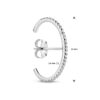 oorsteker zirkonia zilver gerhodineerd - Afbeelding 4