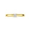 aanzoeksring diamant 0.15ct 14K geelgoud - Afbeelding 4