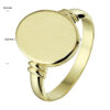 graveerring massief mat gediamanteerd 14K geelgoud - Afbeelding 2
