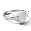 graveerring ovaal zilver gerhodineerd - Afbeelding 2