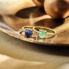 ring aventurijn en zirkonia 14K geelgoud - Afbeelding 6