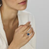 ring blauw topaas en london blue topaas 14K geelgoud - Afbeelding 2