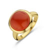 ring carneool 14K geelgoud