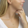 ring citrien en diamant 0.10ct h si 14K geelgoud - Afbeelding 2