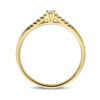 ring diamant 0.07ct h si 14K geelgoud - Afbeelding 2