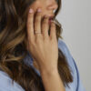 ring diamant 0.07ct h si 14K geelgoud - Afbeelding 3