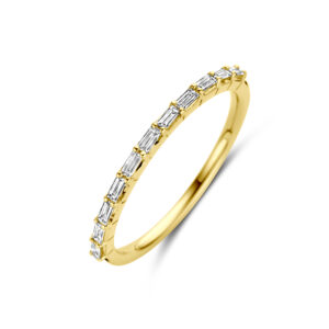 ring diamant 0.19ct h si 14K geelgoud