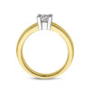 ring diamant 0.25ct h si 14K bicolor goud geel/wit - Afbeelding 2