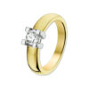 ring diamant 0.25ct h si 14K bicolor goud geel/wit