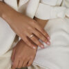 ring diamant 0.29ct h si 14K witgoud - Afbeelding 2