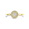 ring diamant 0.36ct h si 14K geelgoud - Afbeelding 4