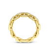 ring flexibele schakel en diamant 0.24ct h si 14K geelgoud - Afbeelding 3
