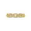 ring flexibele schakel en diamant 0.24ct h si 14K geelgoud - Afbeelding 4