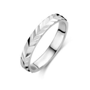 ring gediamanteerd zilver gerhodineerd