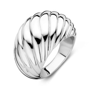ring gedraaid zilver gerhodineerd