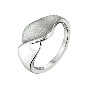 ring gescratcht poli/mat zilver gerhodineerd