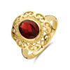 ring granaat 14K geelgoud