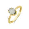 ring groen amethist 14K geelgoud