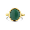 ring groen toermalijn kwarts 14K geelgoud - Afbeelding 4