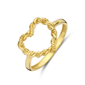 ring hart 14K geelgoud