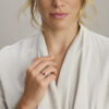 ring hart rhodoliet 14K geelgoud - Afbeelding 2