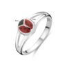 ring lieveheersbeestje zilver wit - Afbeelding 2
