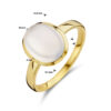 ring maansteen 14K geelgoud - Afbeelding 3