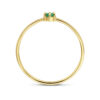 ring met geboortesteen smaragd mei 14K geelgoud - Afbeelding 3