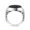 ring onyx zilver gerhodineerd - Afbeelding 2