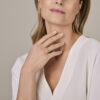 ring peridot en diamant 0.05ct h si 14K geelgoud - Afbeelding 2