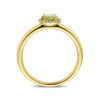 ring peridot en diamant 0.05ct h si 14K geelgoud - Afbeelding 3
