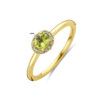 ring peridot en diamant 0.05ct h si 14K geelgoud - Afbeelding 5