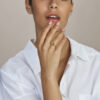 ring peridot en diamant 0.09ct h si 14K geelgoud - Afbeelding 2