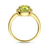 ring peridot en diamant 0.09ct h si 14K geelgoud - Afbeelding 3