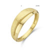 ring poli/mat 14K geelgoud - Afbeelding 3