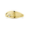 ring poli/mat diamant 0.04ct h si 14K geelgoud - Afbeelding 3